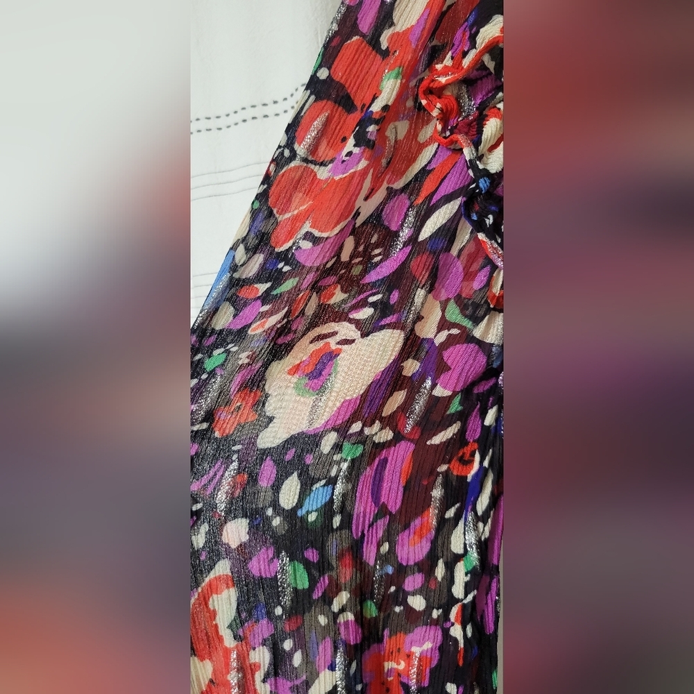 J. CREW Smocked popover Floral Blouse Size Small EUC - Picture 11 of 16